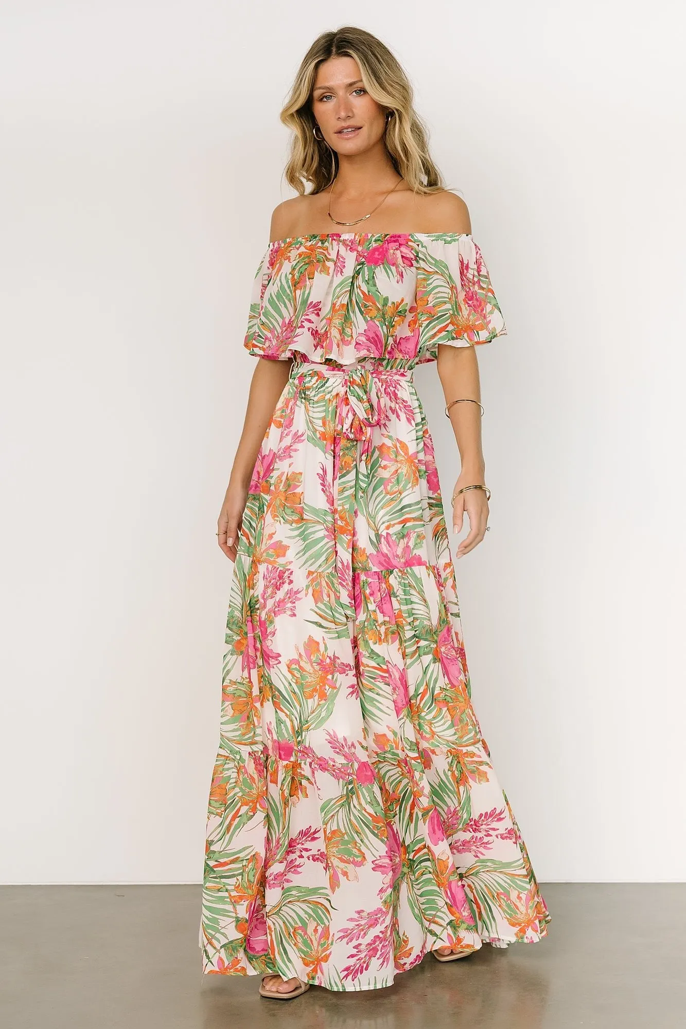 Lahaina Off Shoulder Maxi Dress | Multi sold by Baltic Born