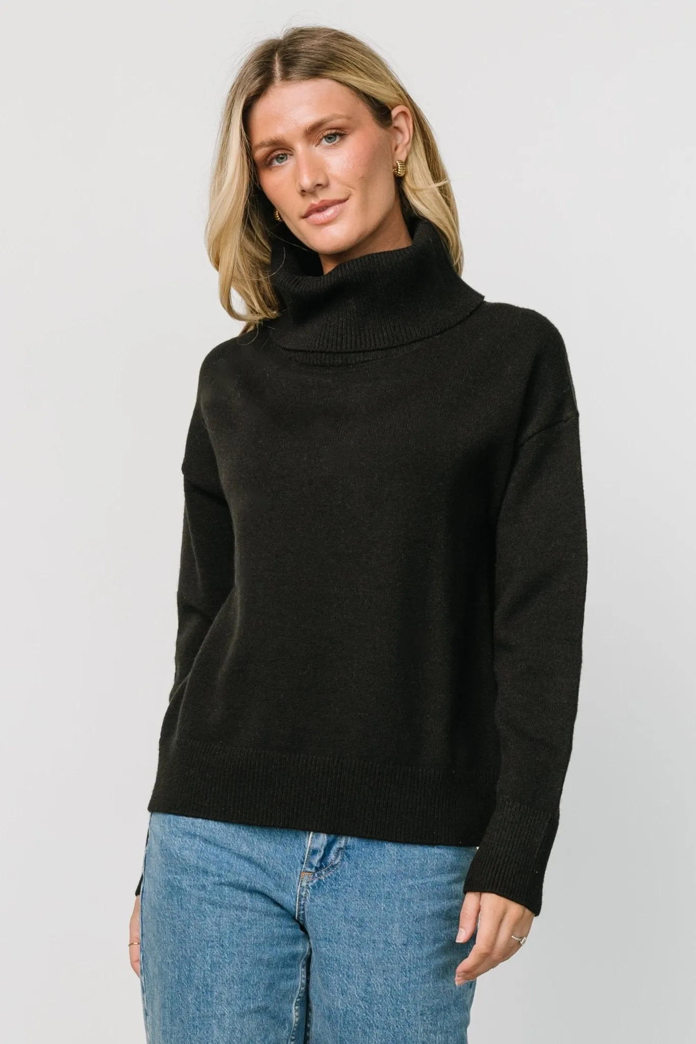 Tera Turtleneck Sweater | Black sold by Baltic Born