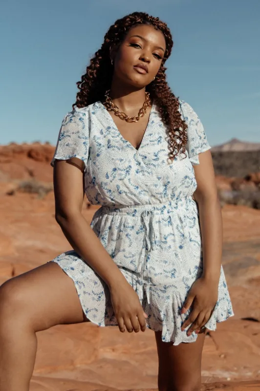 Candy Romper | Off White + Blue sold by Baltic Born