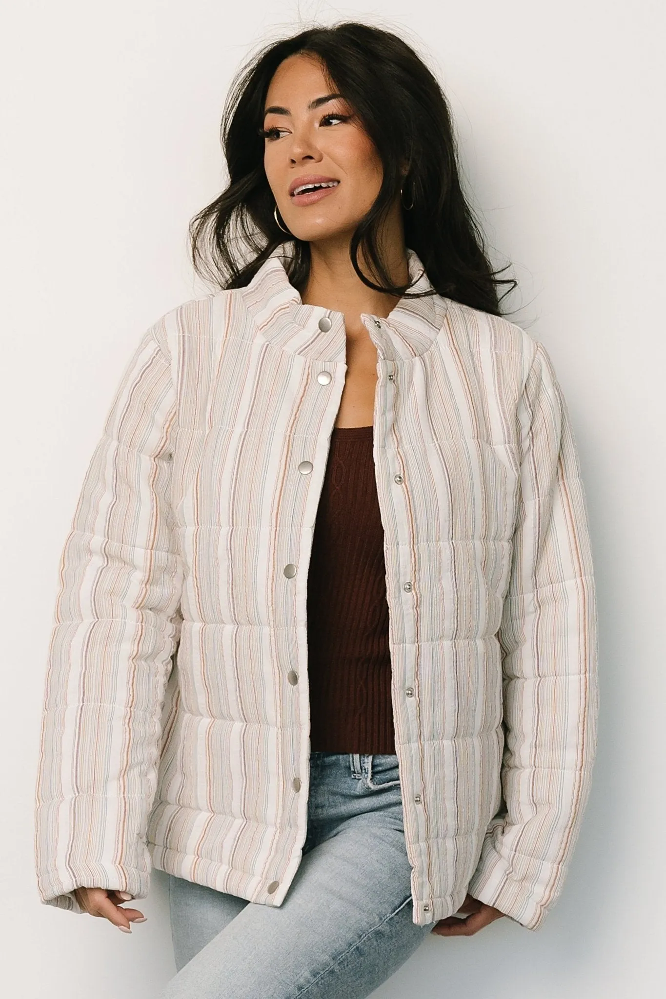 Carlton Quilted Jacket | Multi Stripe sold by Baltic Born product image thumbnail 5