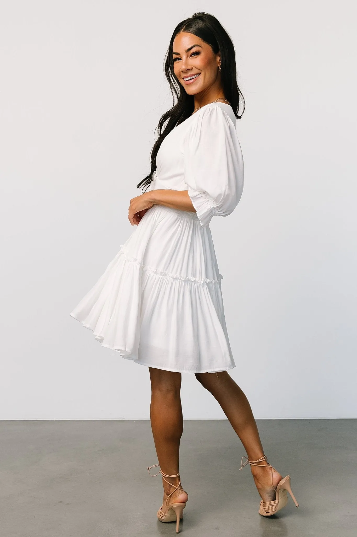 Gisela Short Dress | Off White sold by Baltic Born product image thumbnail 3