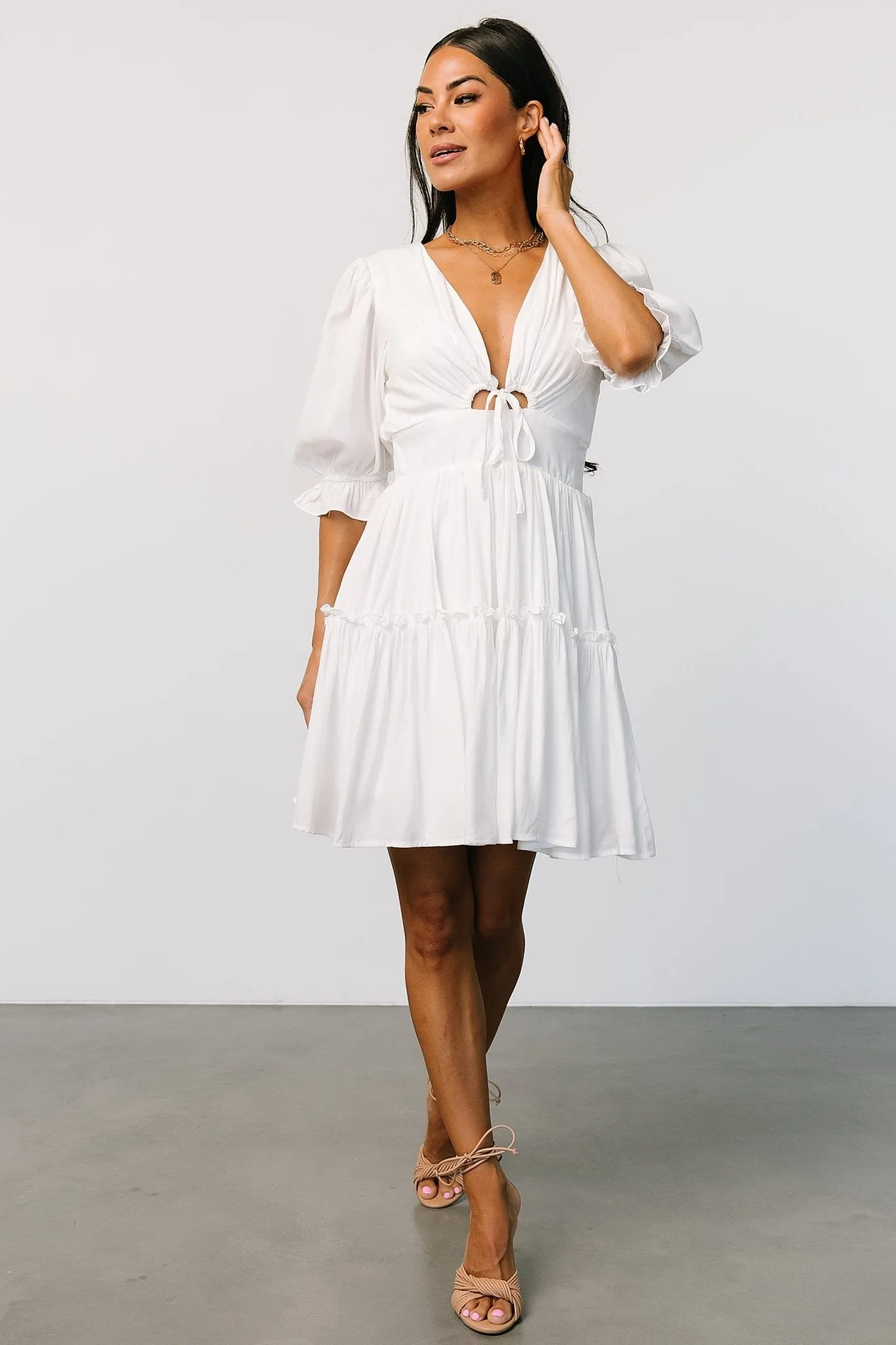 Gisela Short Dress | Off White sold by Baltic Born product image thumbnail 5
