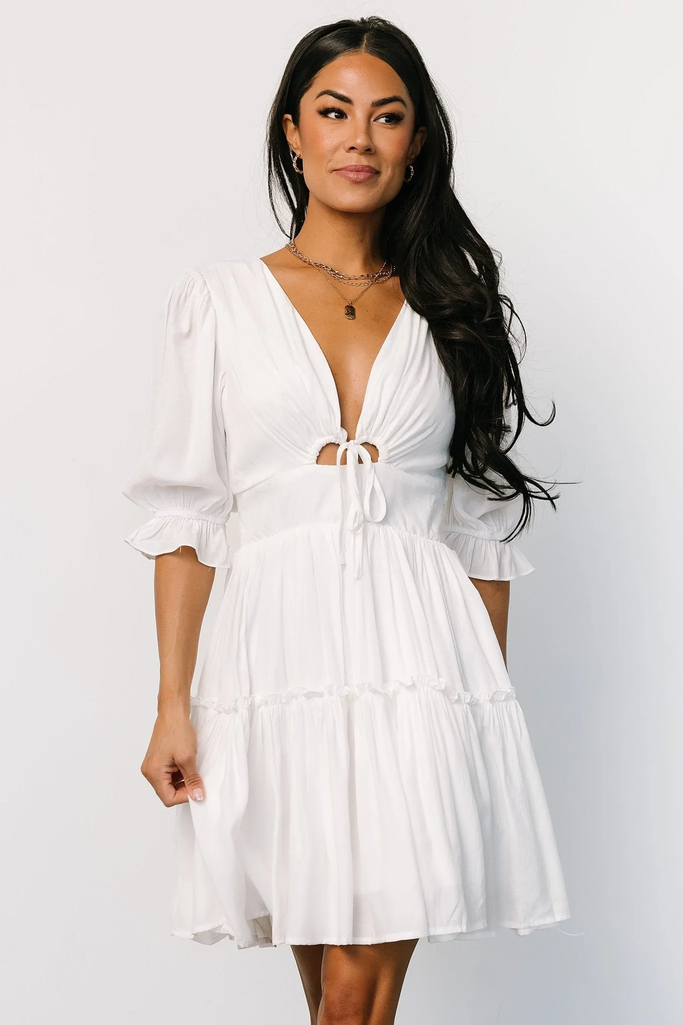 Gisela Short Dress | Off White sold by Baltic Born product image thumbnail 2