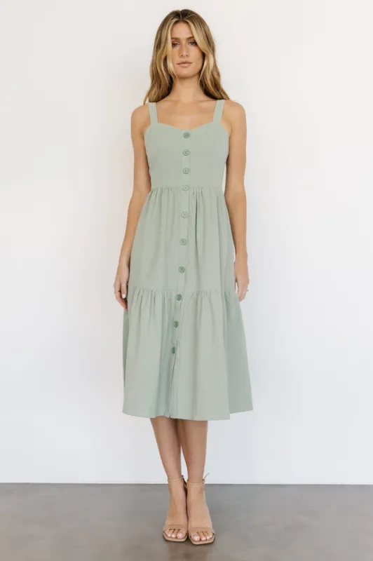Sammy Tank Midi Dress | Sage sold by Baltic Born