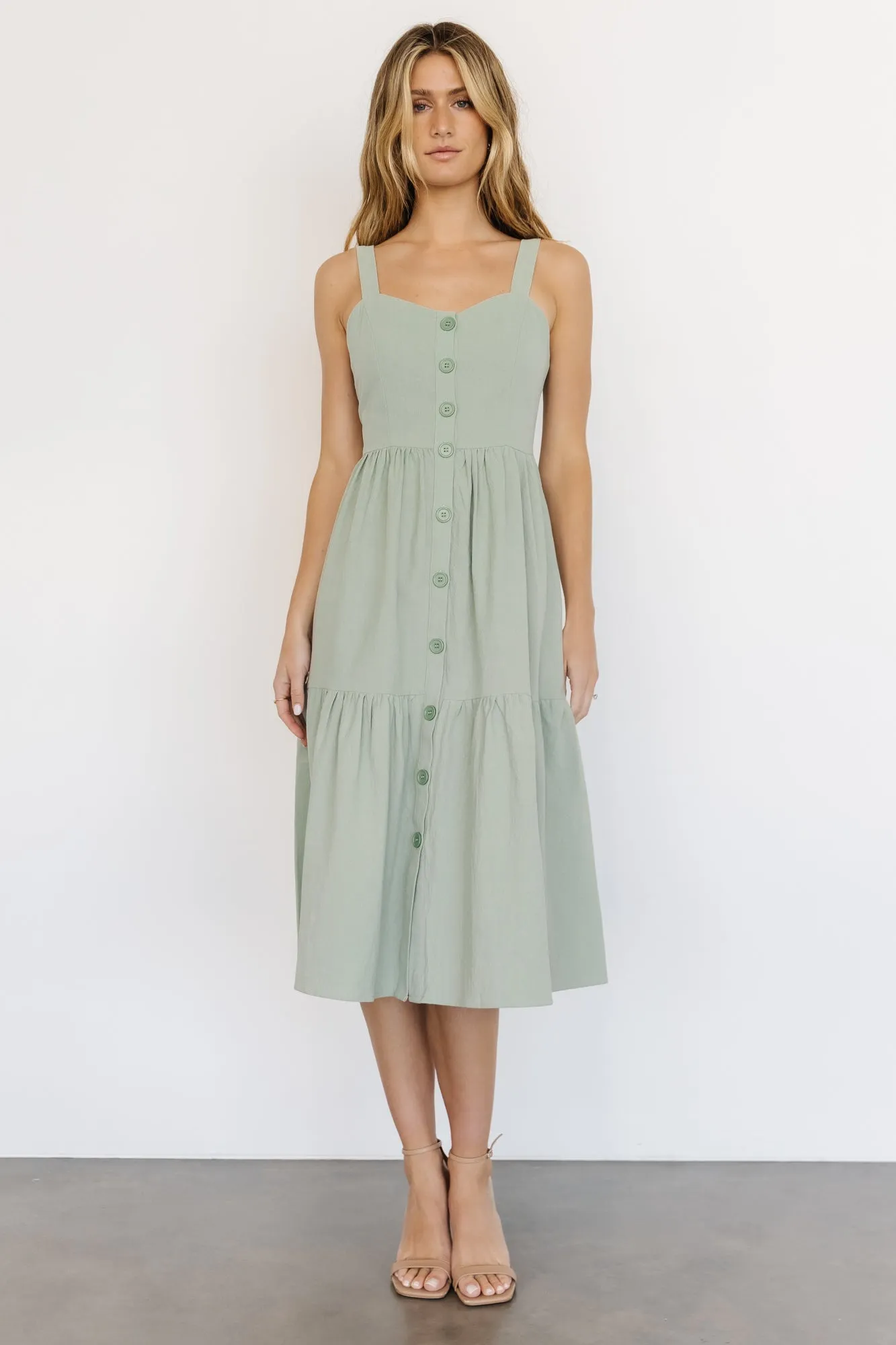 Sammy Tank Midi Dress | Sage sold by Baltic Born