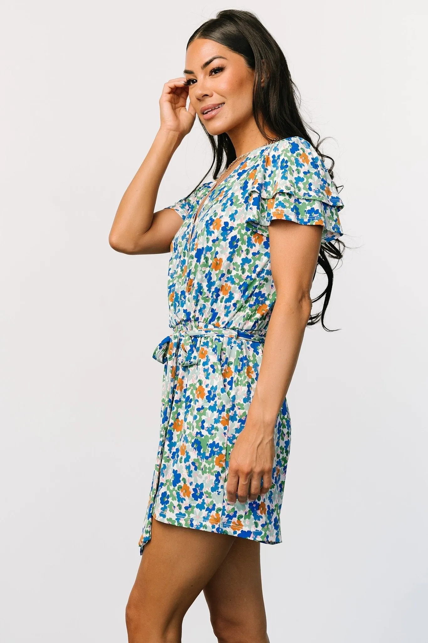 Daytona Romper | Blue + Green Multi sold by Baltic Born product image thumbnail 2