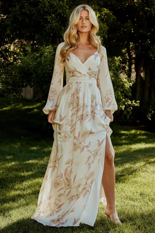 Tristan Maxi Dress | White Floral sold by Baltic Born