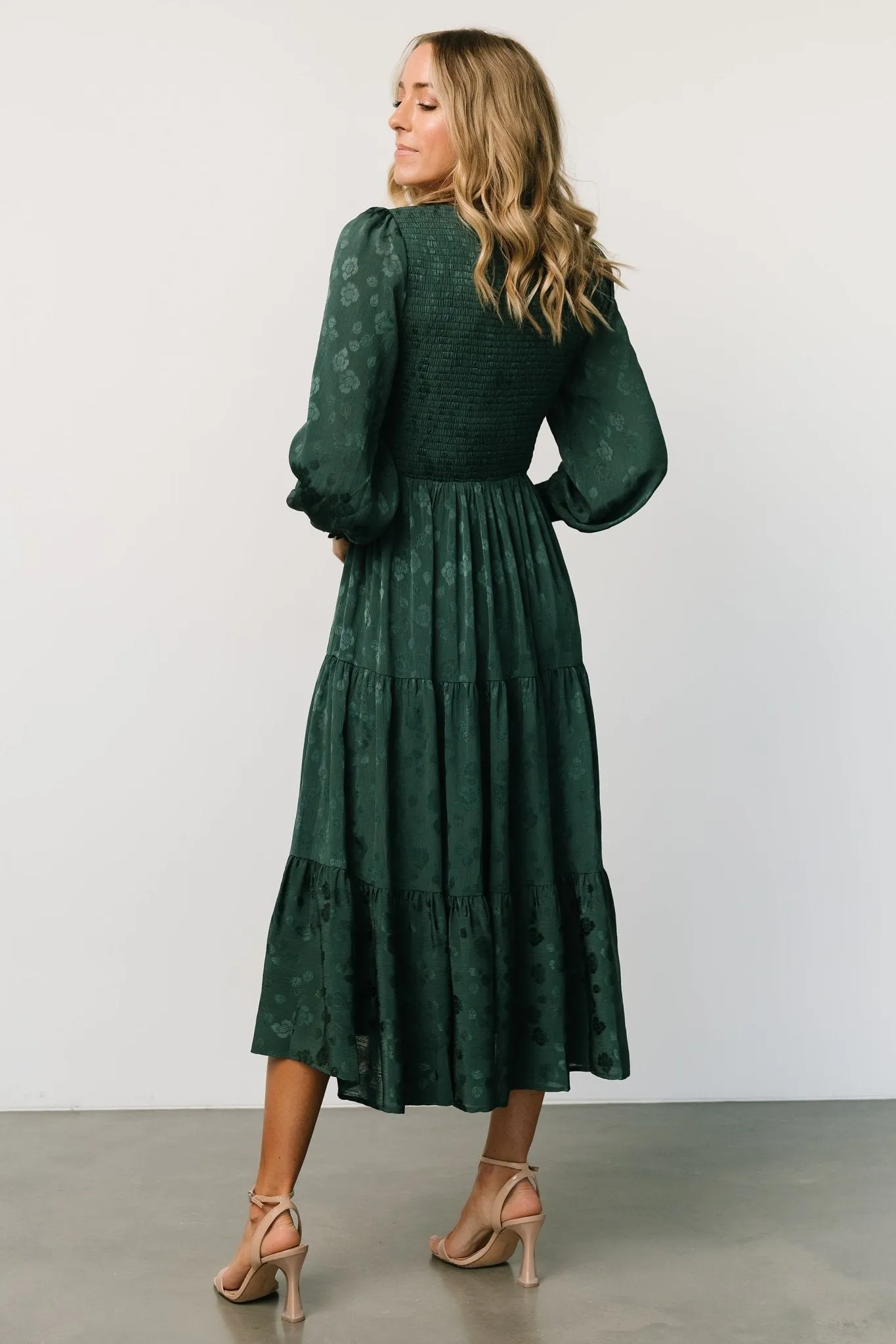 Stockholm Smocked Dress | Dark Green sold by Baltic Born product image thumbnail 5