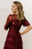 Aurora Embossed Maxi Dress | Wine sold by Baltic Born