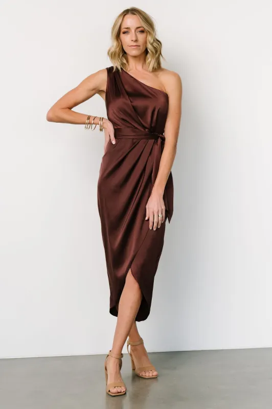 Celia One Shoulder Midi Dress | Clove sold by Baltic Born