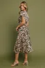 Poppy Satin Midi Dress | Animal Print sold by Baltic Born