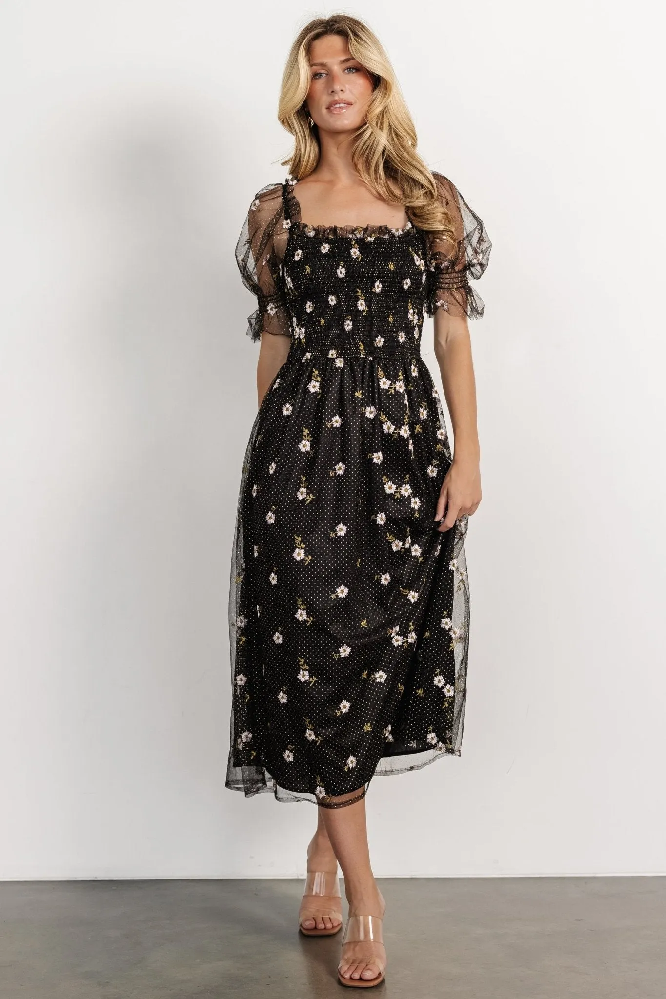 Emilia Embroidered Dress | Black sold by Baltic Born