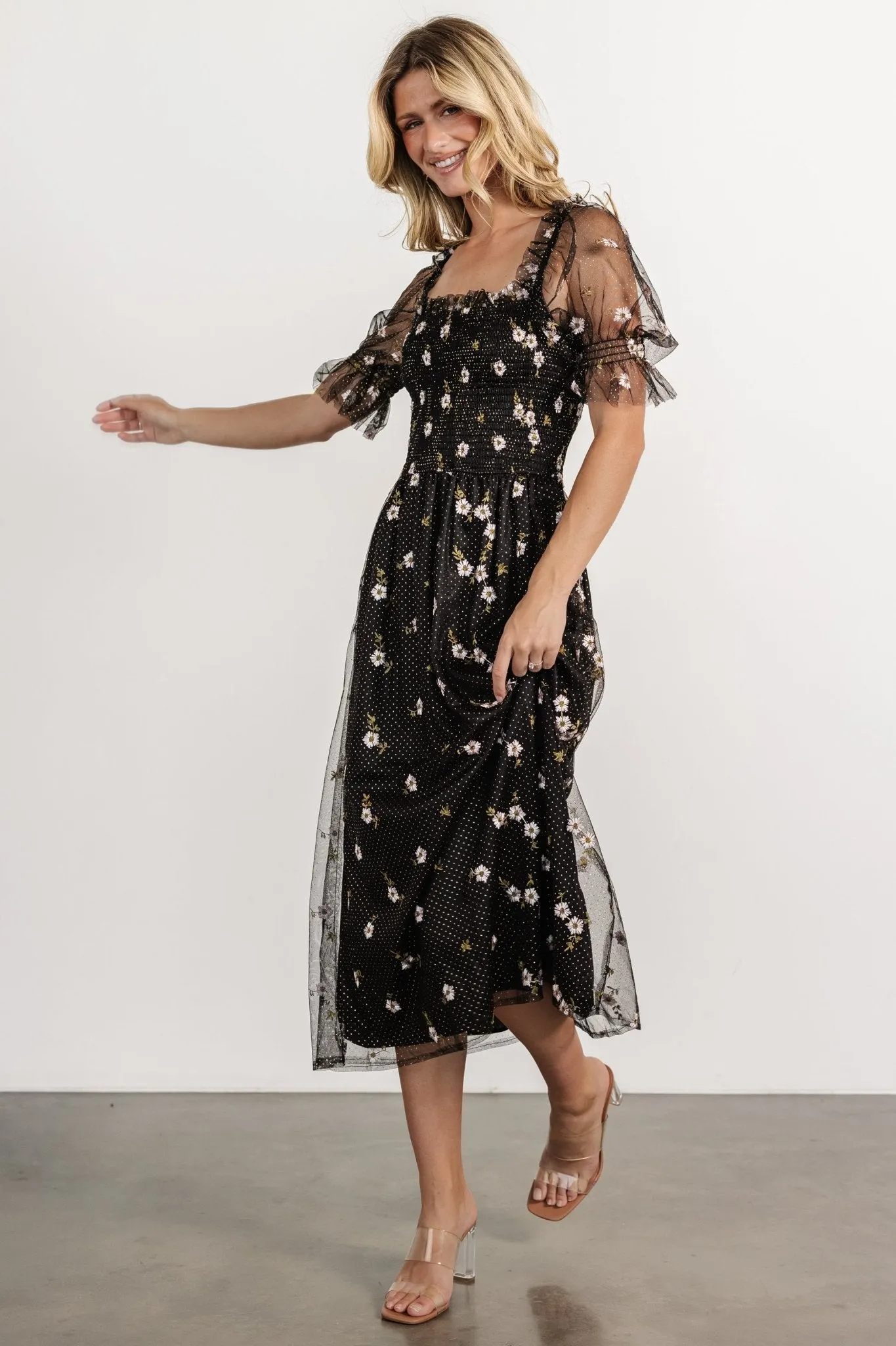 Emilia Embroidered Dress | Black sold by Baltic Born product image thumbnail 3