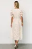 Sadie Embroidered Midi Dress | Vintage Cream sold by Baltic Born