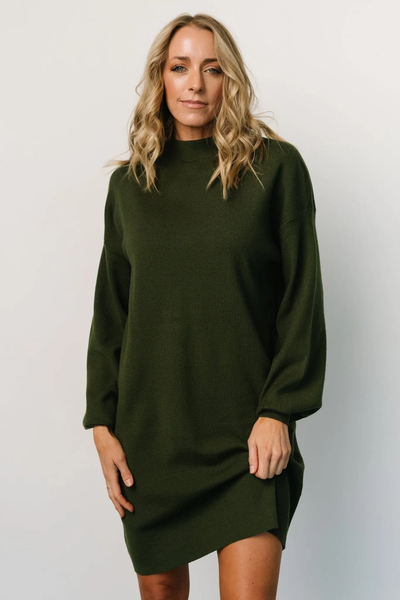 Jennings Sweater Dress | Deep Olive sold by Baltic Born product image thumbnail 4