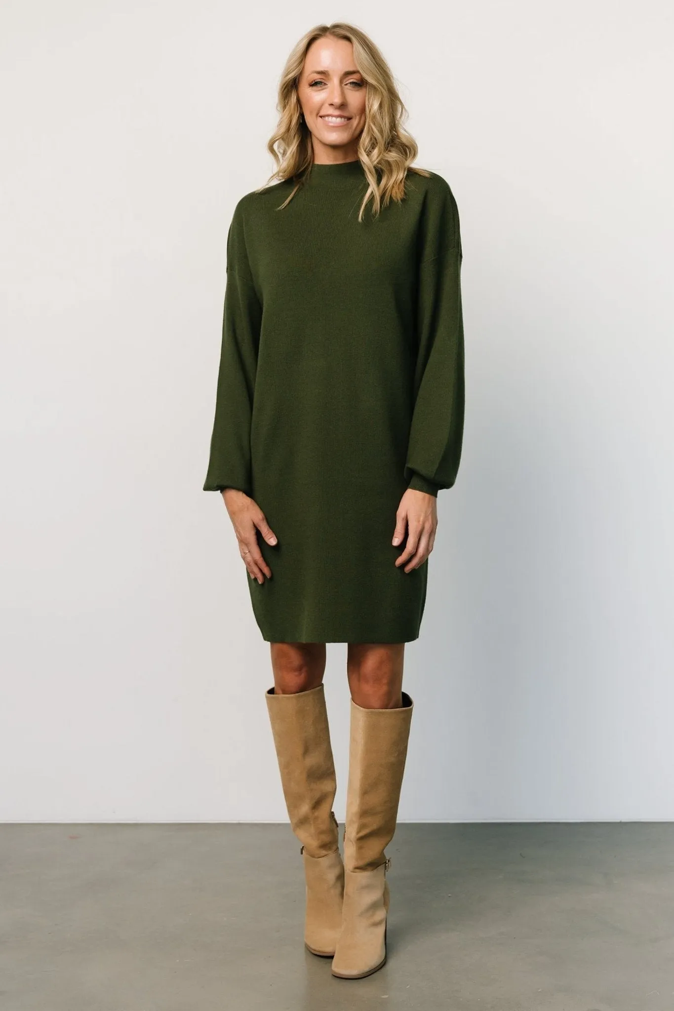 Jennings Sweater Dress | Deep Olive sold by Baltic Born product image thumbnail 2