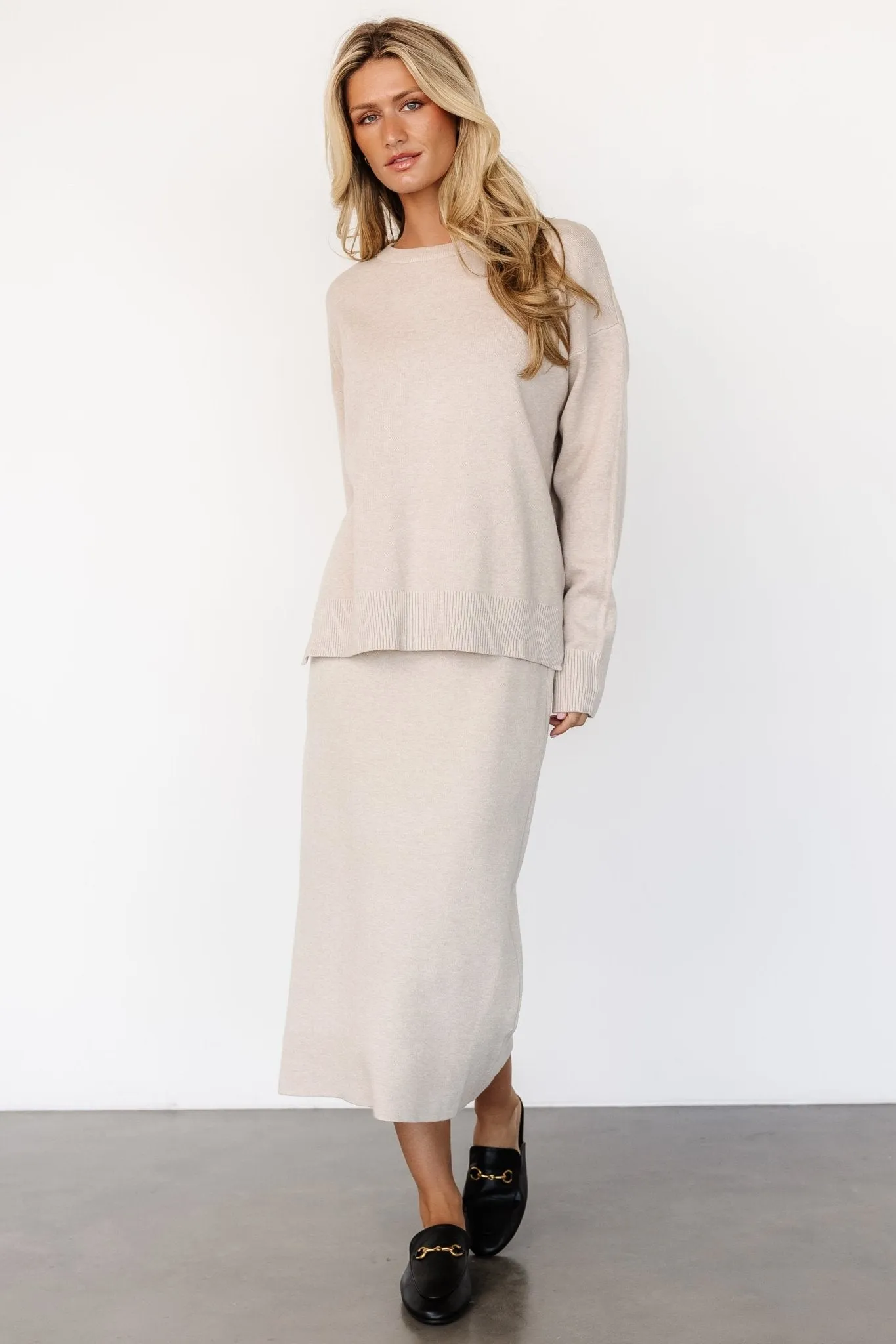 Ali Knit Skirt | Taupe sold by Baltic Born product image thumbnail 2