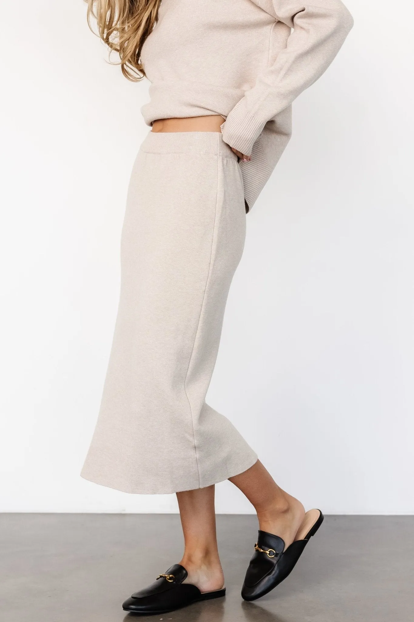 Ali Knit Skirt | Taupe sold by Baltic Born product image thumbnail 3