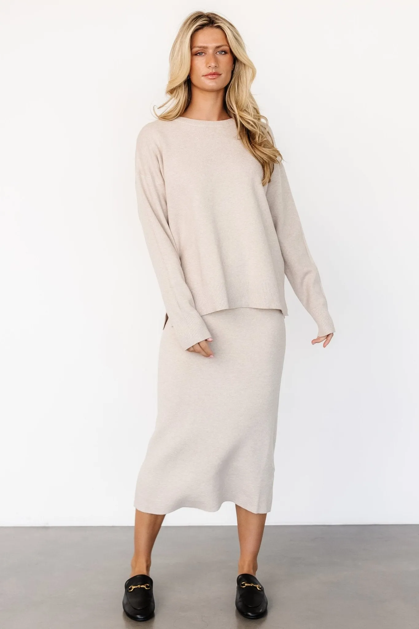 Ali Knit Skirt | Taupe sold by Baltic Born product image thumbnail 4