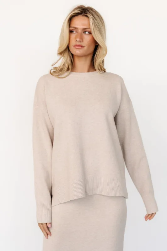 Laurent Sweater | Taupe sold by Baltic Born