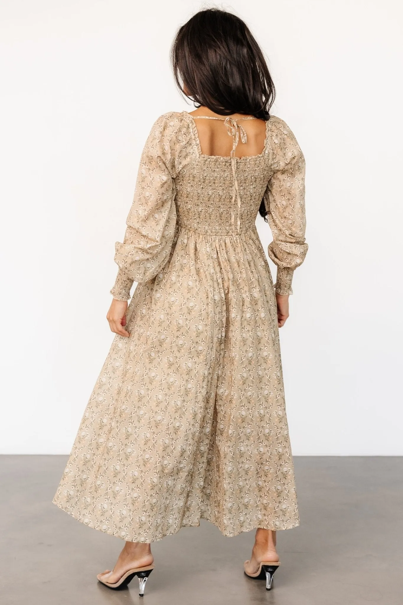 Truman Smocked Dress | Olive Floral sold by Baltic Born product image thumbnail 4