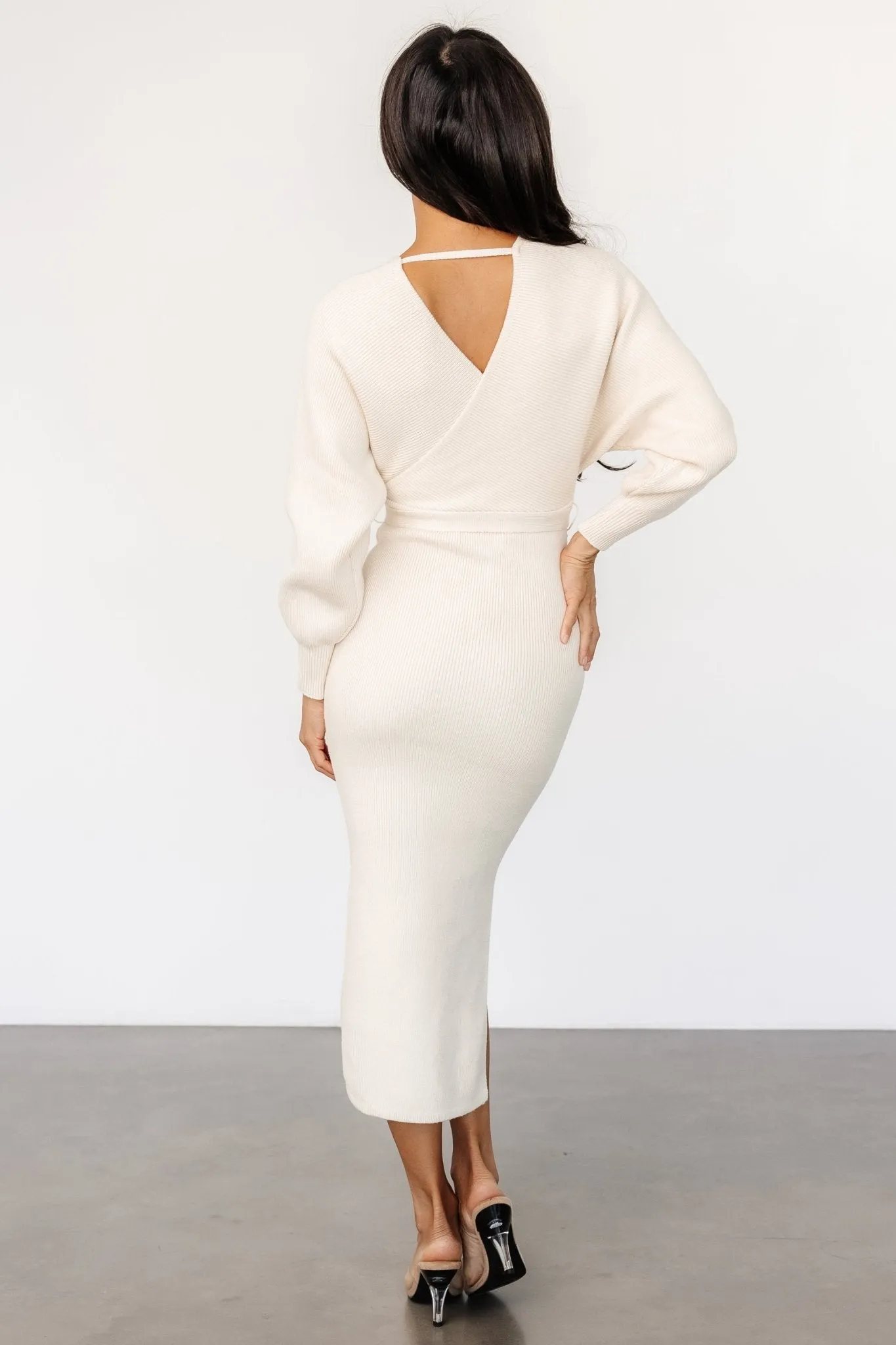 Sammi Faux Wrap Dress | Cream sold by Baltic Born product image thumbnail 2