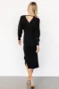 Sammi Faux Wrap Dress | Black sold by Baltic Born