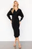 Sammi Faux Wrap Dress | Black sold by Baltic Born