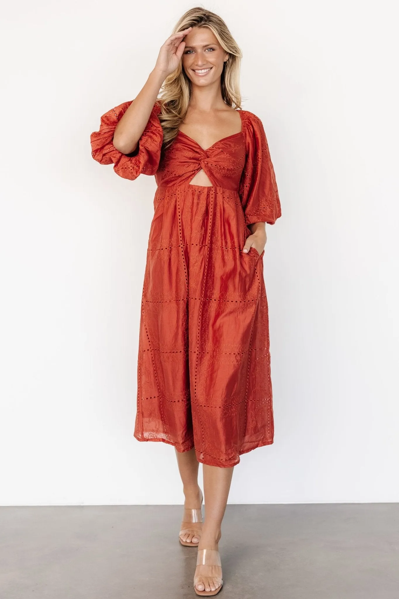 Brynn Midi Dress | Rust sold by Baltic Born product image thumbnail 5