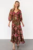 Estefania Maxi Dress | Brown Floral sold by Baltic Born