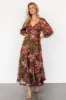 Estefania Maxi Dress | Brown Floral sold by Baltic Born