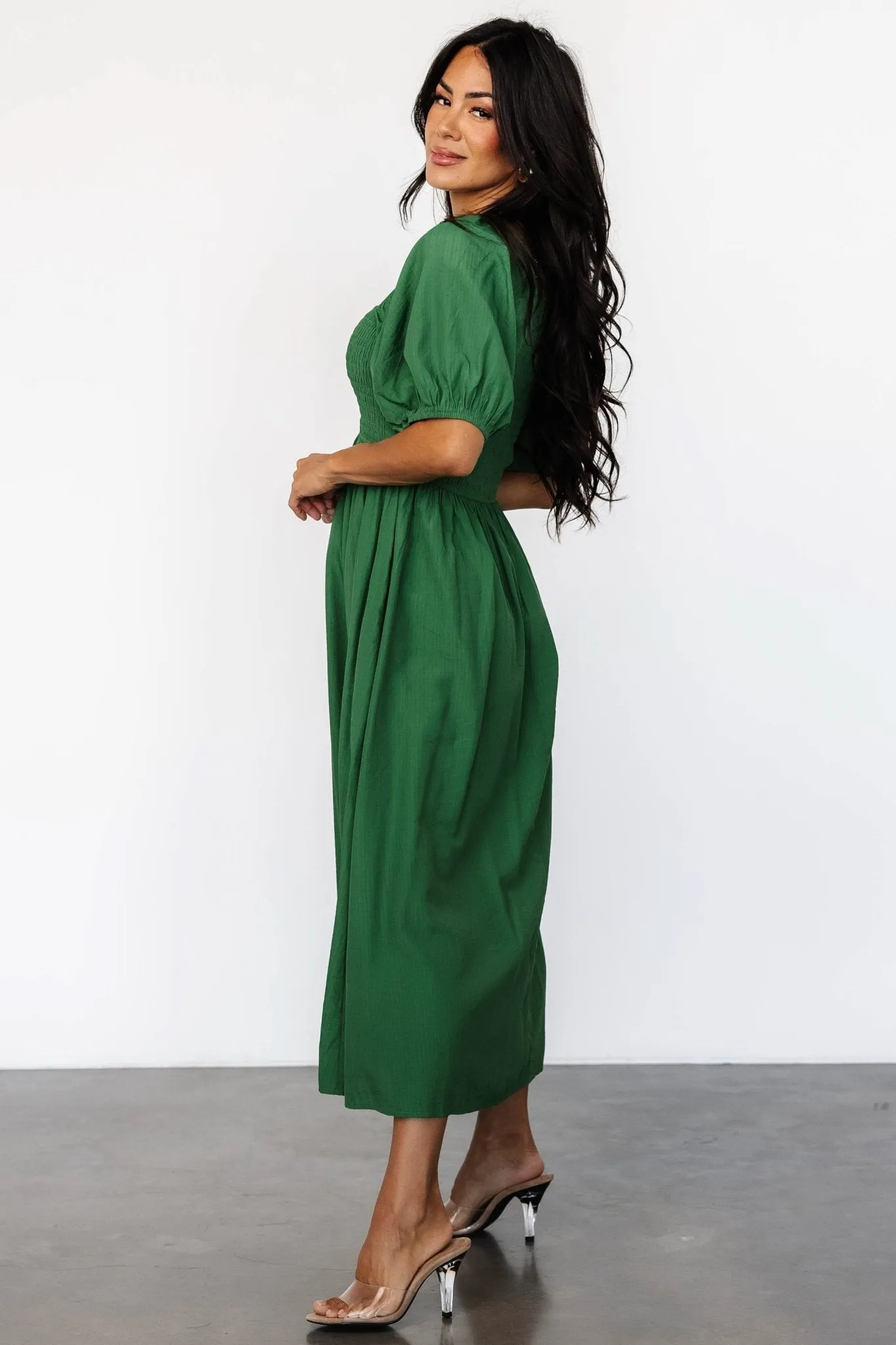 Stefania Midi Dress | Green sold by Baltic Born product image thumbnail 3