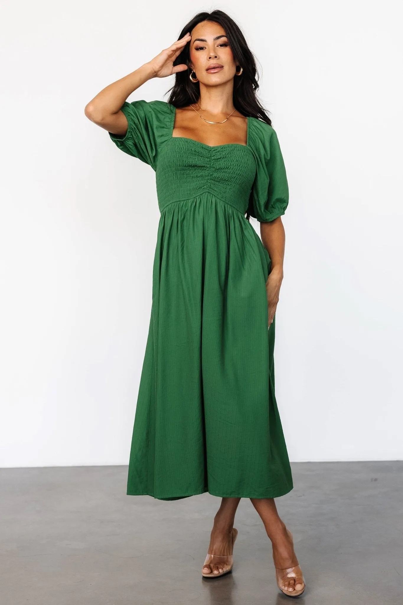 Stefania Midi Dress | Green sold by Baltic Born product image thumbnail 4