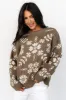 Elsa Sweater | Olive + Off White sold by Baltic Born