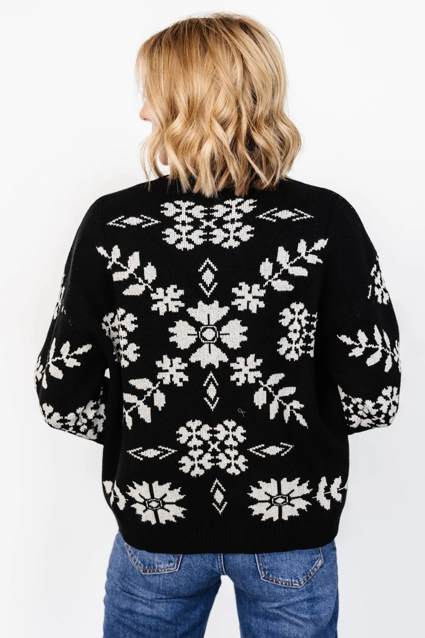 Elsa Sweater | Black + Off White sold by Baltic Born product image thumbnail 4
