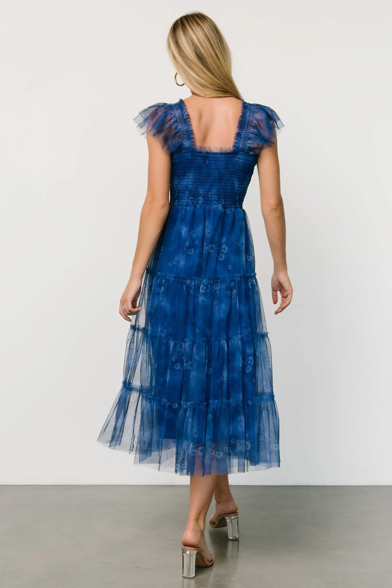 Clementine Tulle Midi Dress | Cobalt sold by Baltic Born product image thumbnail 5
