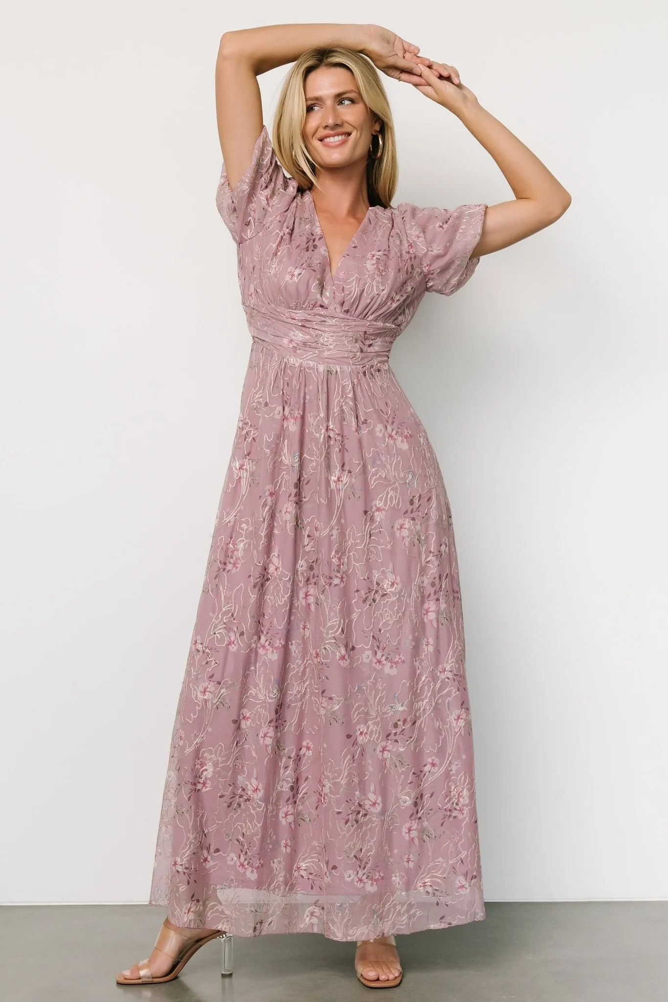 Ardley Maxi Dress | Vintage Plum Floral sold by Baltic Born product image thumbnail 5