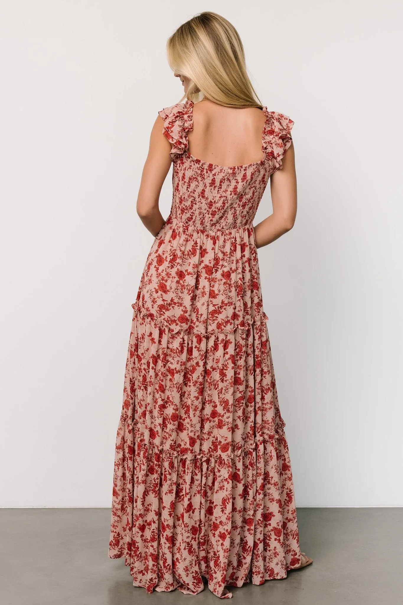Martina Maxi Dress | Blush + Red sold by Baltic Born product image thumbnail 4