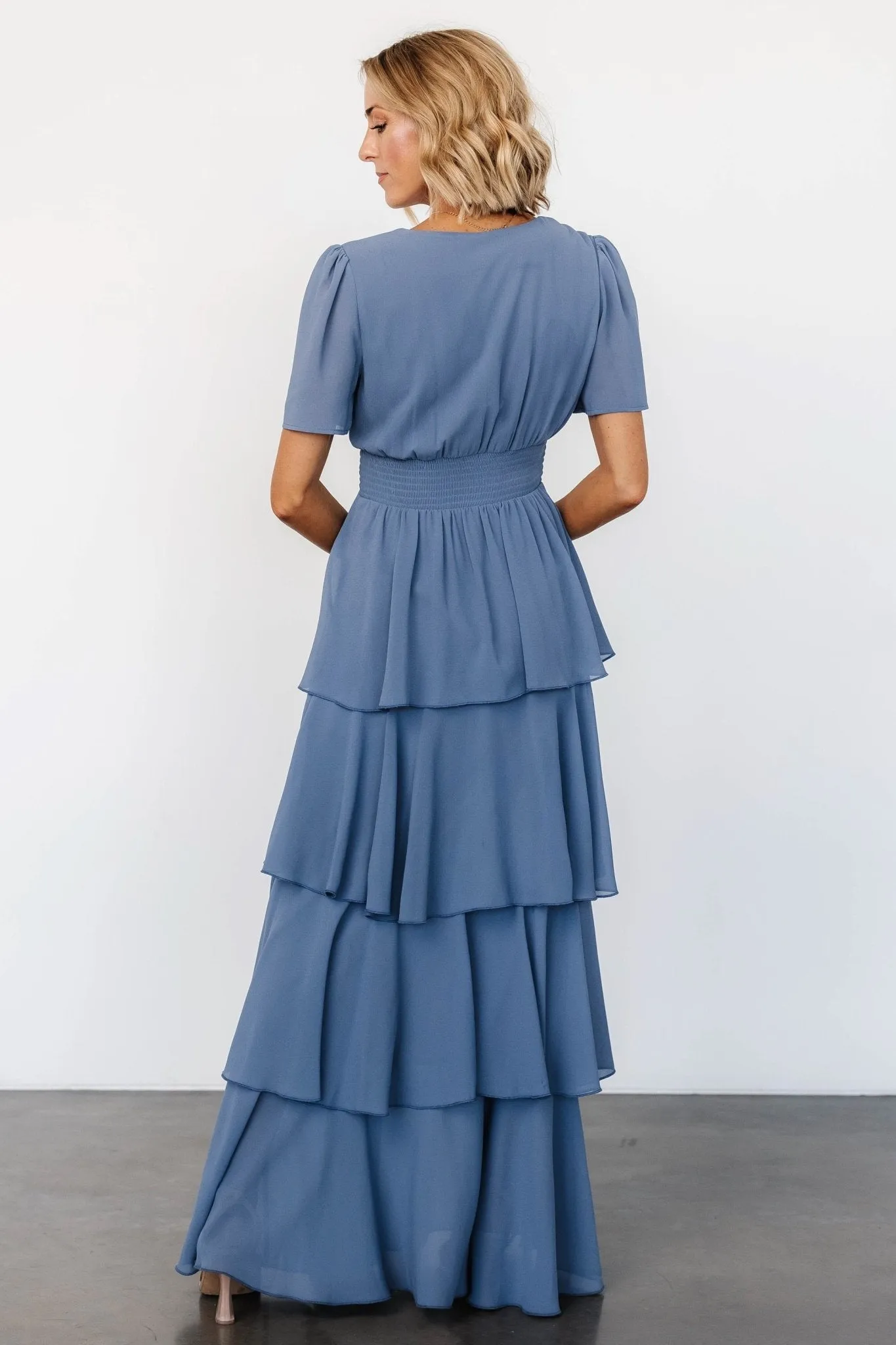 Montaigne Ruffle Maxi Dress | Whisper Blue sold by Baltic Born product image thumbnail 4
