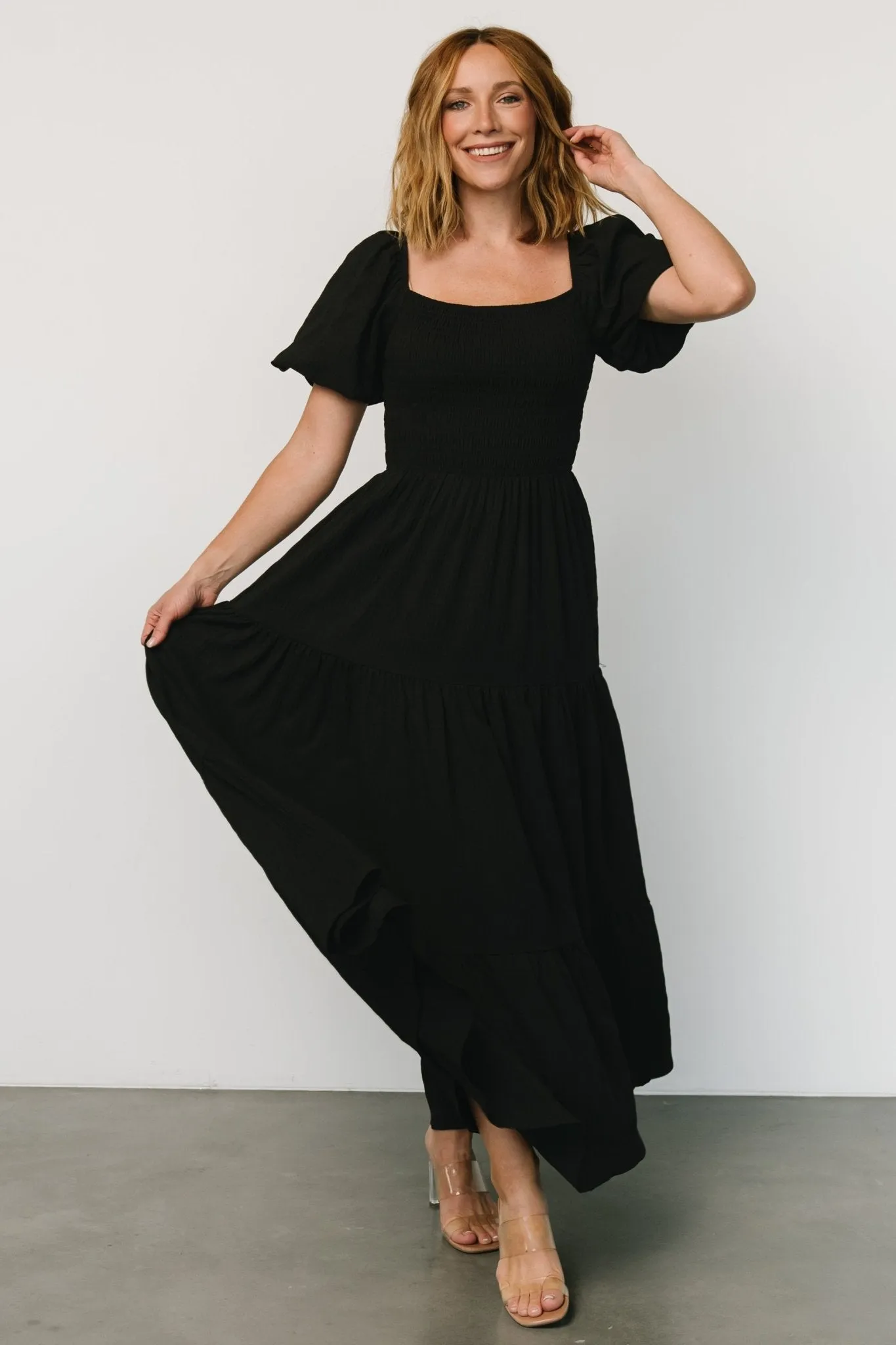 Amaya Smocked Dress | Black sold by Baltic Born product image thumbnail 4