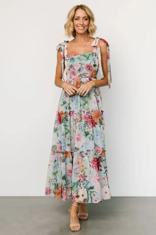 Anita Maxi Dress | Light Blue Multi Floral sold by Baltic Born