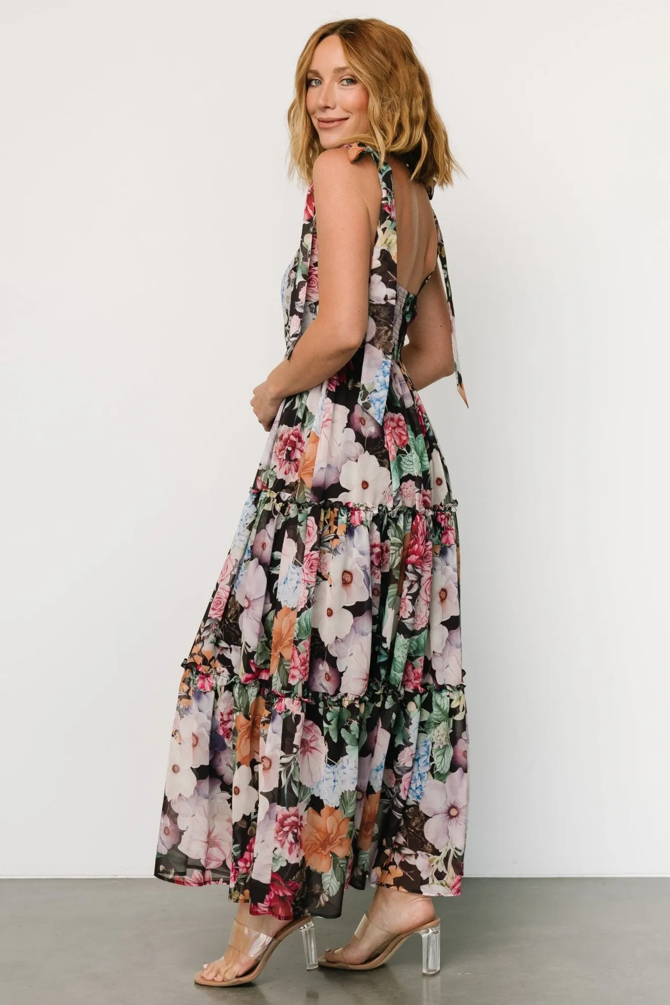 Anita Maxi Dress | Black Multi Floral sold by Baltic Born product image thumbnail 3