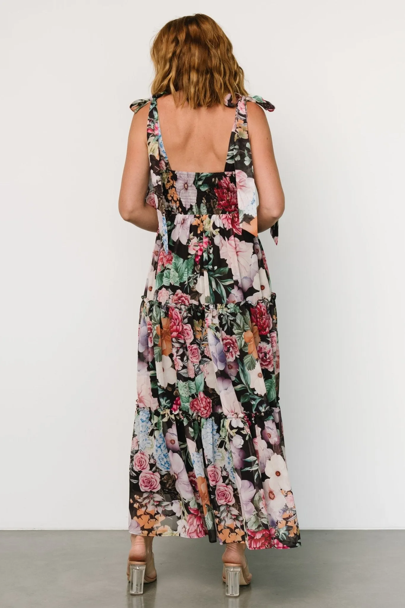 Anita Maxi Dress | Black Multi Floral sold by Baltic Born product image thumbnail 4