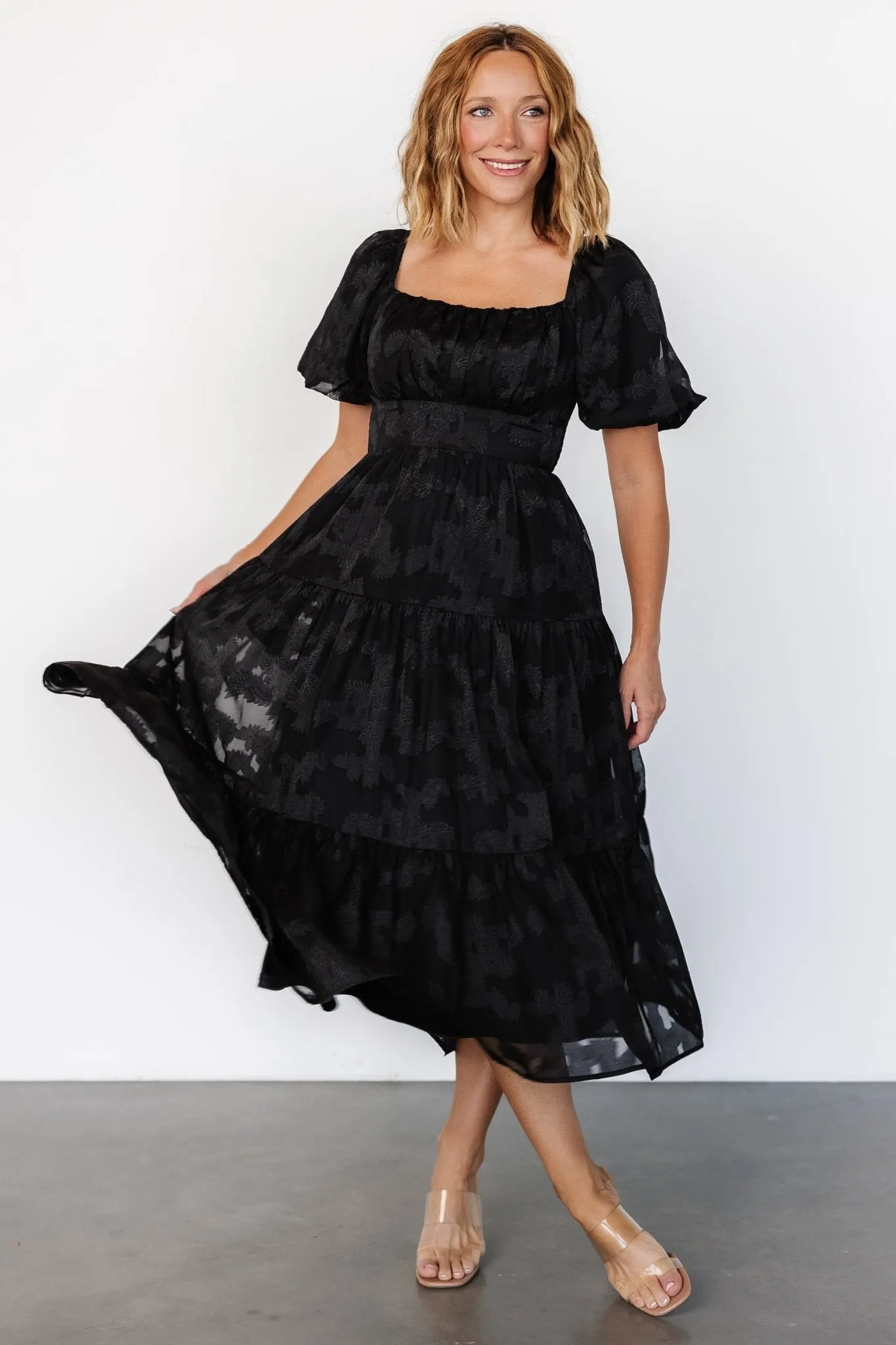 Mae Midi Dress | Black sold by Baltic Born