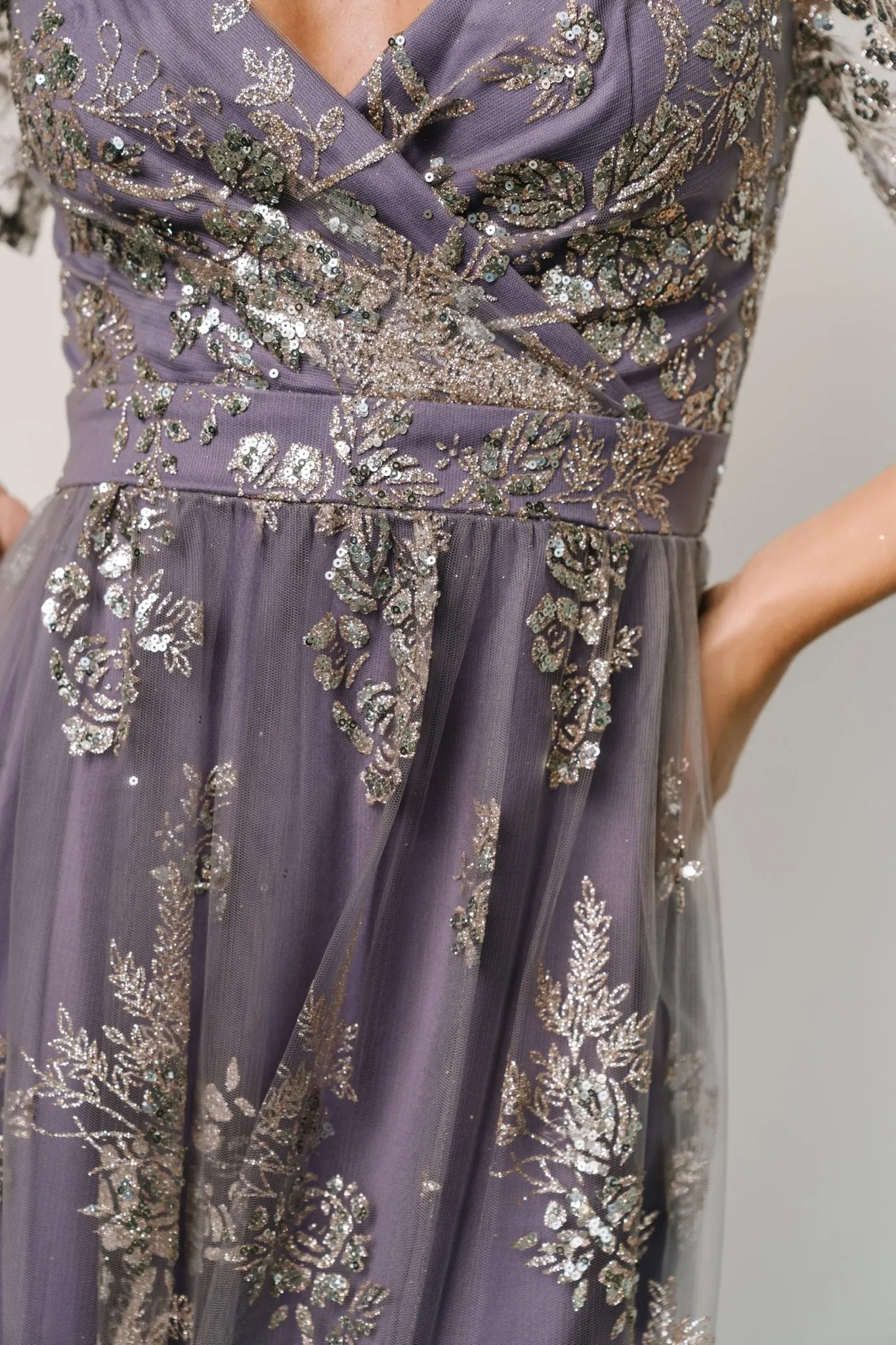 Corinne Shimmer Maxi Gown | Blue + Rose sold by Baltic Born product image thumbnail 2