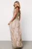 Corinne Shimmer Maxi Gown | Champagne sold by Baltic Born