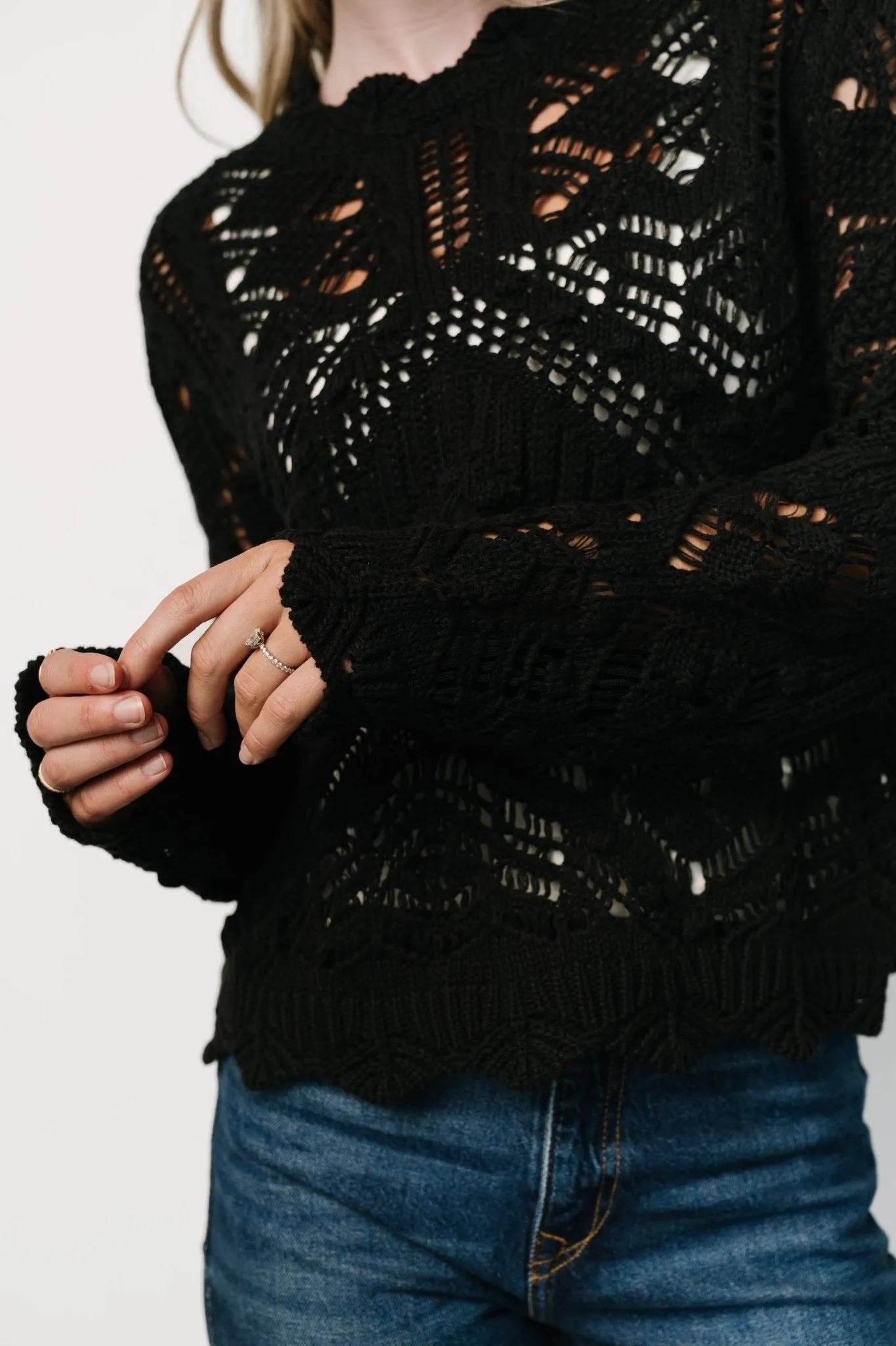 Roseburg Knit Sweater Top | Black sold by Baltic Born product image thumbnail 2