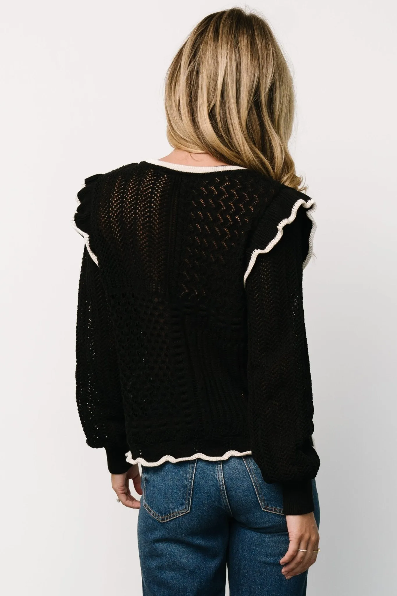 Oleya Knit Sweater Top | Black sold by Baltic Born product image thumbnail 4