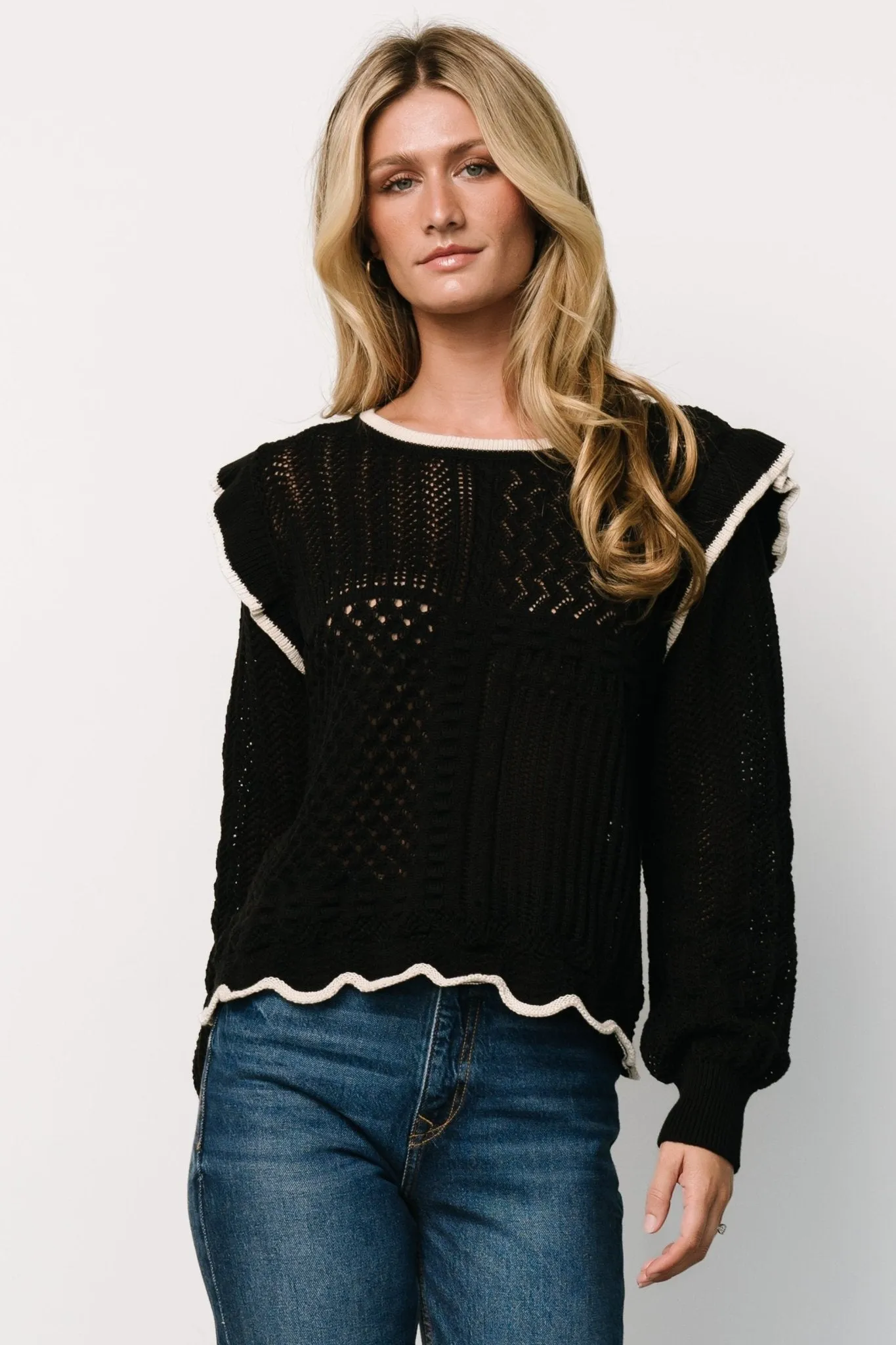 Oleya Knit Sweater Top | Black sold by Baltic Born product image thumbnail 3