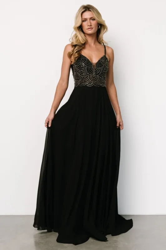 Honor Beaded Bridal Gown | Black sold by Baltic Born